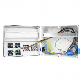 Preview: Stromverteiler (1x CEE 5pol 16A + 1x CEE 5pol 32A + 6x Schutzkontakt 230V/16A)